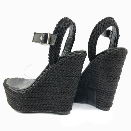 Silvia Силиконови сандали на платформа черни /