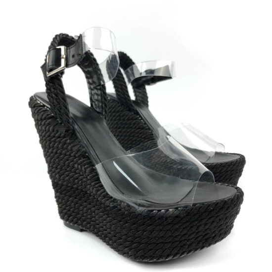 Alternative view of Силиконови сандали на платформа черни