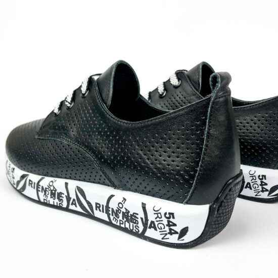 Черни спортни обувки от естествена кожа Tamma 10233 /