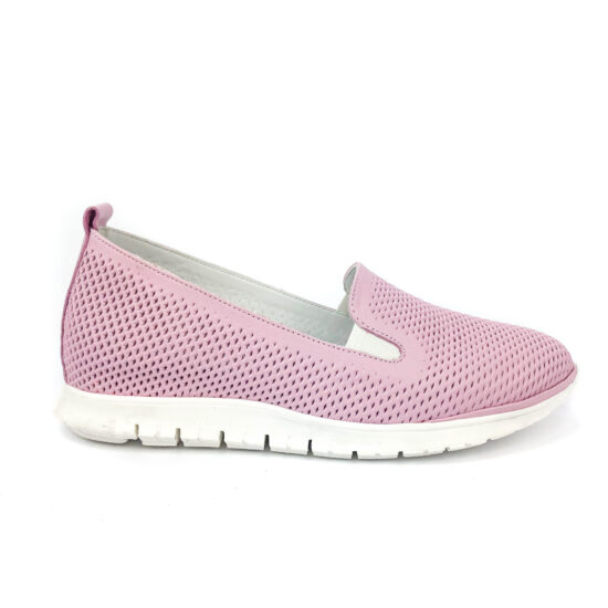 Alternative view of Розови ежедневни обувки от естествена кожа с гъвкава подметка