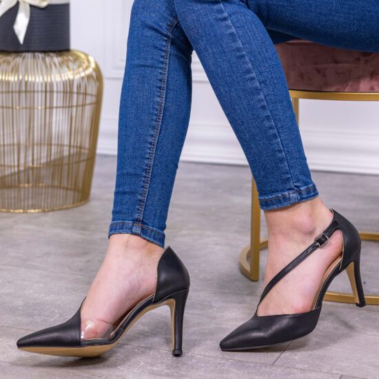 Alternative view of Черни обувки на ток от естествена кожа Matilda 10173BL