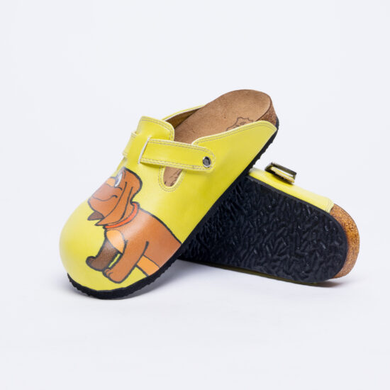 Dachshund Ортопедични чехли със стелка от естествена кожа /