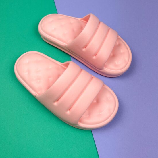 Alternative view of Дамски розови гумени джапанки с една лента