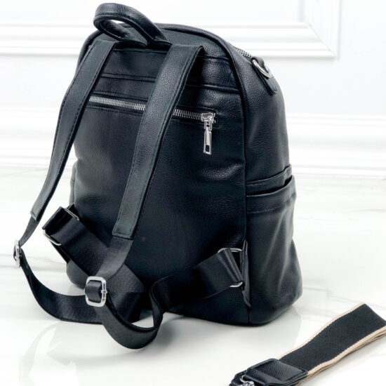 Alternative view of Средно голяма черна раница Axel от еко кожа 20037BL