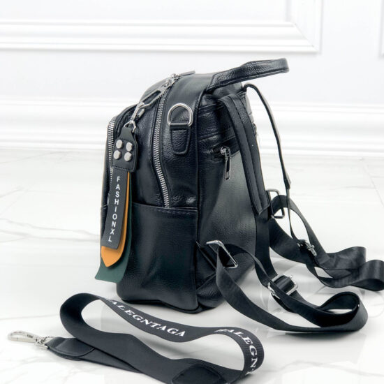 Alternative view of Средно голяма черна раница Aimone от еко кожа 20038BL