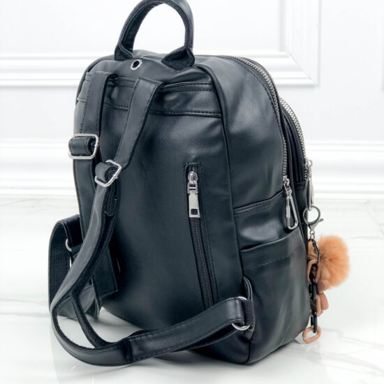 Alternative view of Голяма черна раница Dante от еко кожа 20041BL