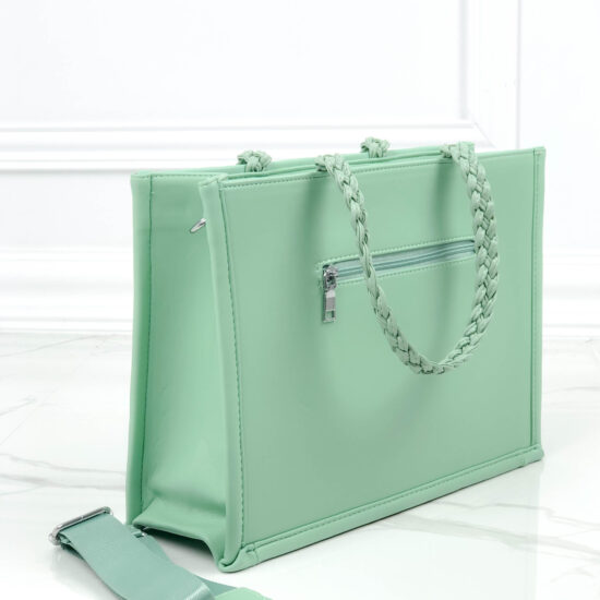 Alternative view of Елегантна зелена чанта от еко кожа Clarice 20047GR