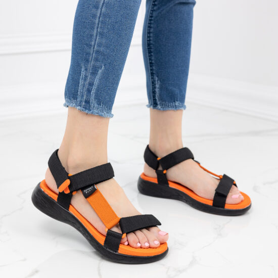 Alternative view of Спортни сандали Memory с мемори пяна оранжеви  10491