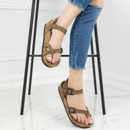 Alternative view of Ортопедични сандали от естествена кожа Kerry кафяви 700161