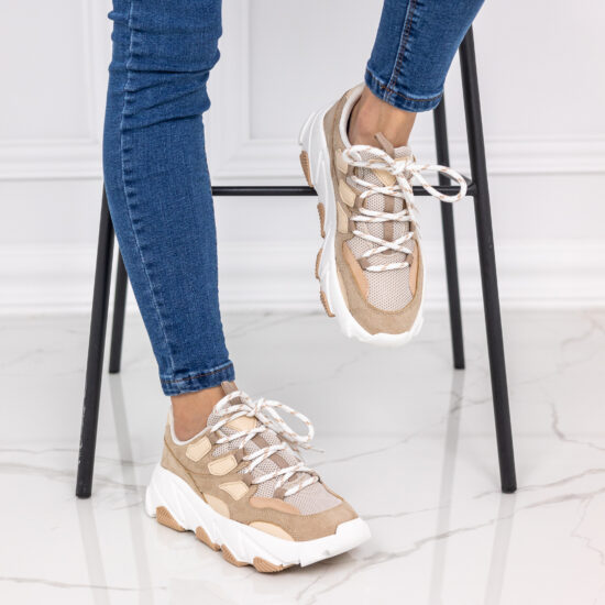 Alternative view of Дамски бежови маратонки Corsica  10568