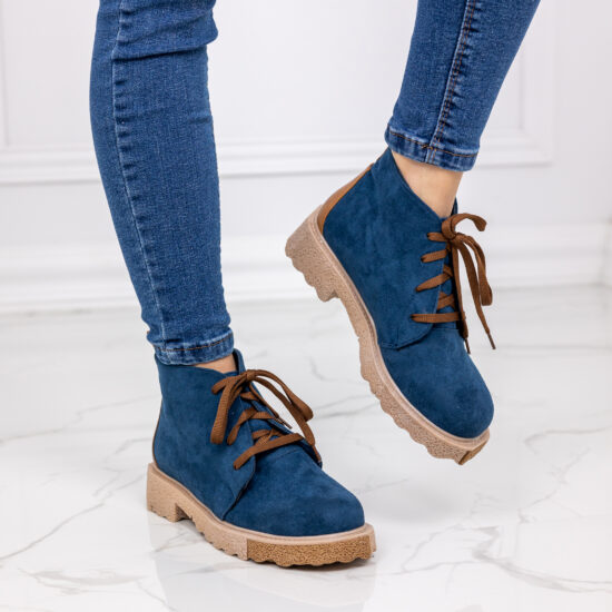 Alternative view of Дамски сини кларкове с топла подплата Marsha 10583