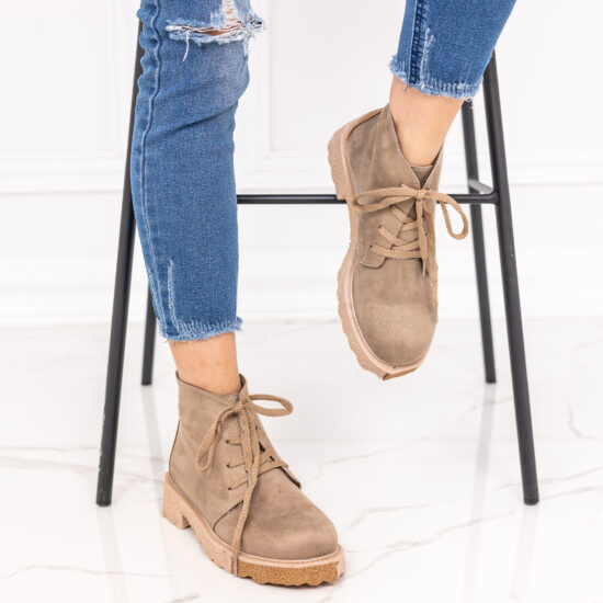 Alternative view of Дамски бежови кларкове с топла подплата Marsha 10588