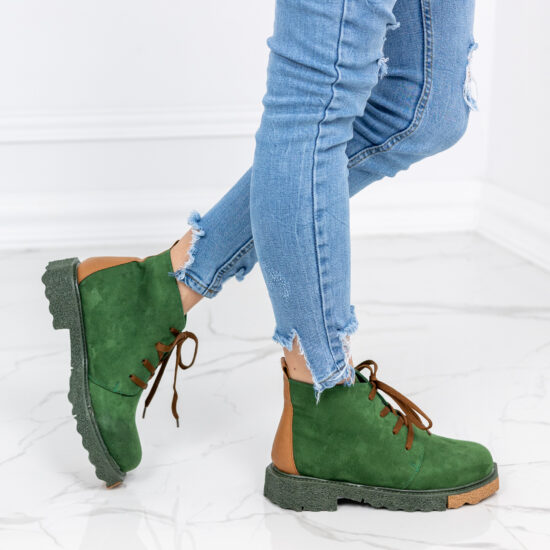 Alternative view of Дамски зелени кларкове с топла подплата Marsha 10589