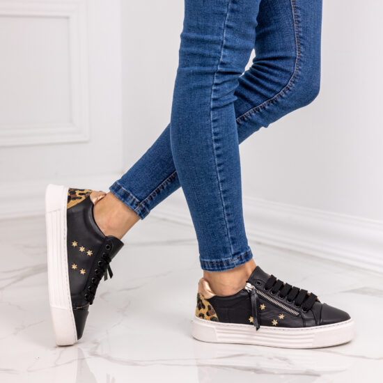 Alternative view of Ниски дамски кецове от естествена кожа с ергономична стелка