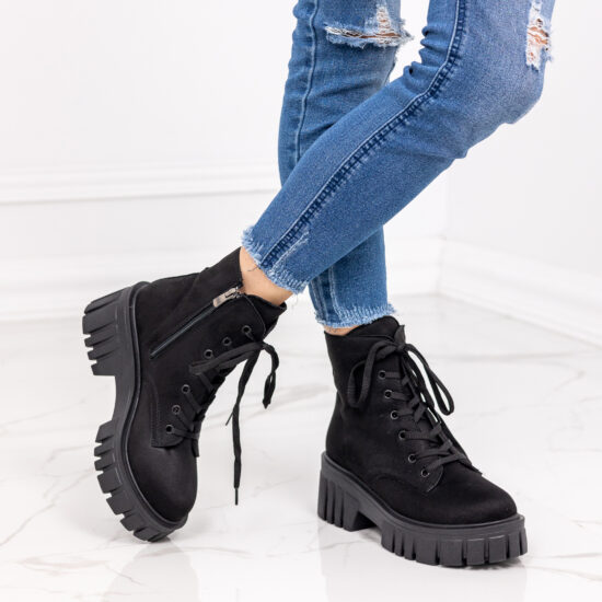 Alternative view of Дамски велурени черни  боти Stivali 10596