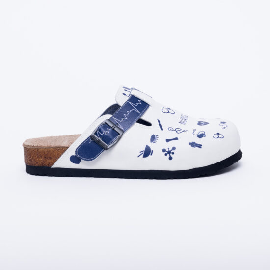 Nurse Ортопедични медицински чехли със стелка от естествена кожа /