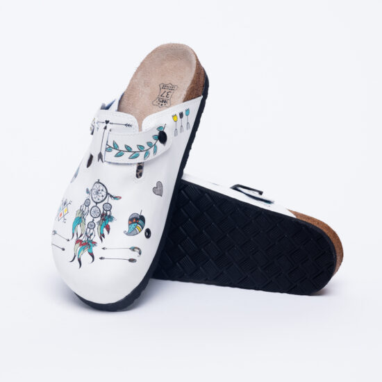 Ортопедични чехли със стелка от естествена кожа /