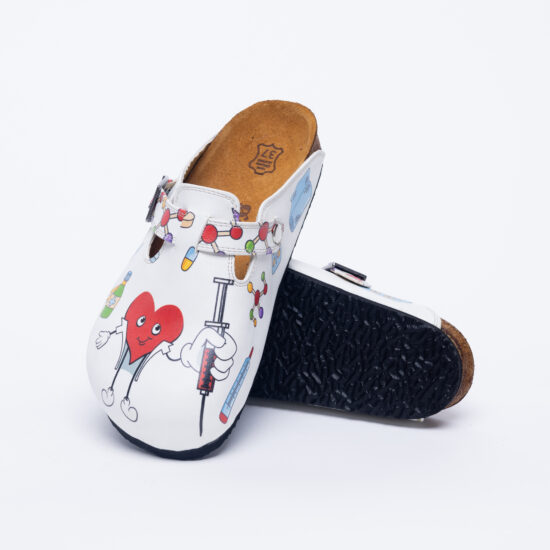 Big Red Heart Ортопедични чехли със стелка от естествена кожа /