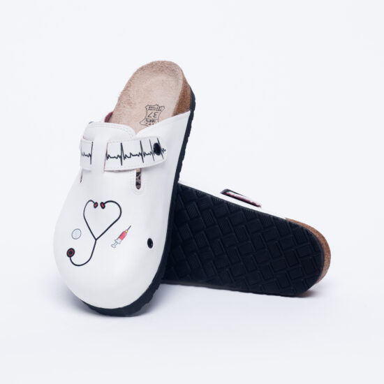 Ортопедични чехли със стелка от естествена кожа /