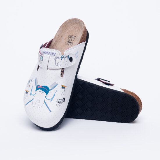 Ортопедични чехли със стелка от естествена кожа /