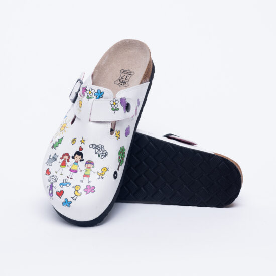 Ортопедични чехли със стелка от естествена кожа /