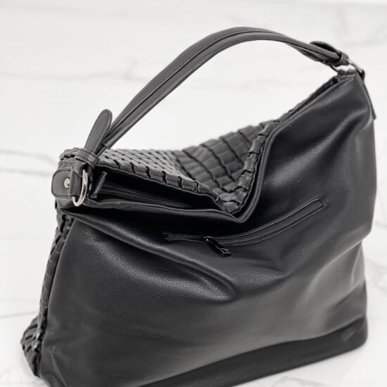 Голяма дамска черна чанта 20078 /