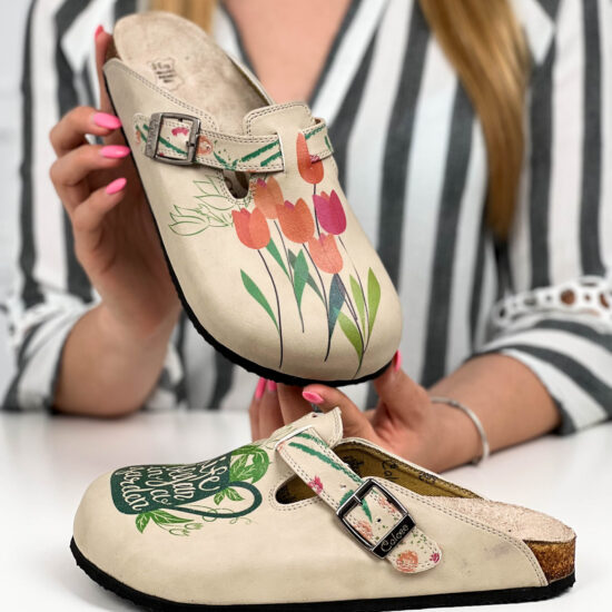 Alternative view of Ортопедични чехли Тulips със стелка от естествена кожа 700189