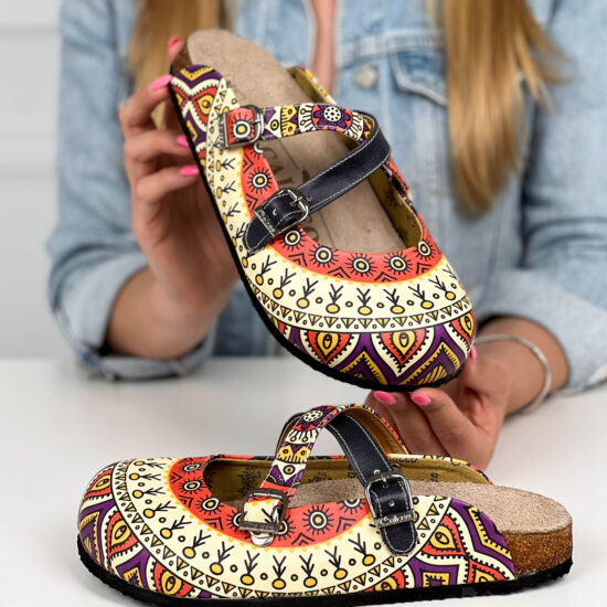 Alternative view of Ортопедични чехли Floral Patterns със стелка от естествена кожа 700194