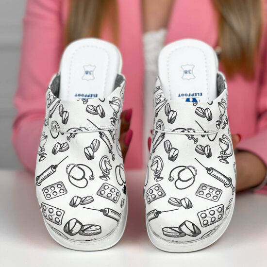 Alternative view of Дамско анатомично медицинско сабо Мedicines със стелка от естествена кожа 900003