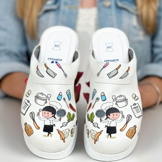 Alternative view of Дамско анатомично медицинско сабо Chef със стелка от естествена кожа 900005