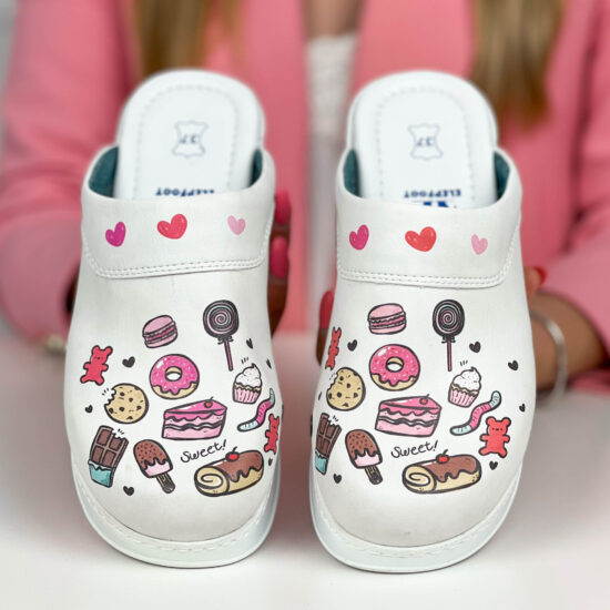 Alternative view of Дамско анатомично медицинско сабо Pastry Shop със стелка от естествена кожа 900006