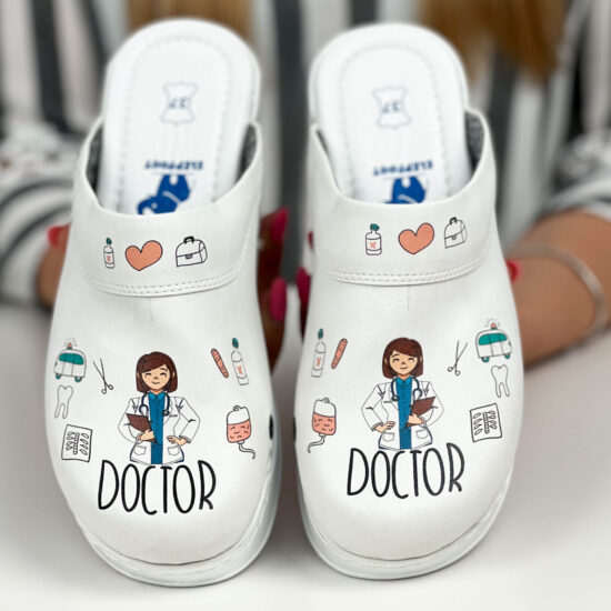 Alternative view of Дамско анатомично медицинско сабо Doctor със стелка от естествена кожа 900008