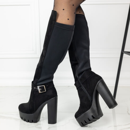 Alternative view of Дамски ботуши на висок ток и платформа Lanza 10623