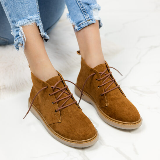 Alternative view of Дамски велурени ниски кафяви кларкове Clarisa 10627