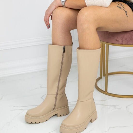 Alternative view of Бежови дамски ботуши Itala 10650