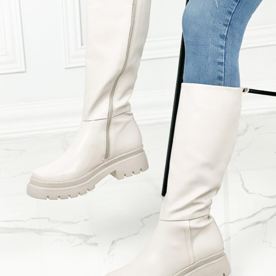 Alternative view of Дамски ежедневни бежови ботуши