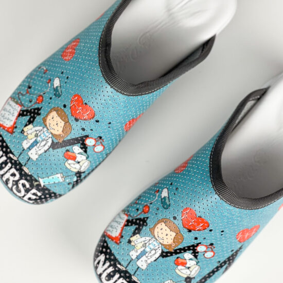 Alternative view of Дамско анатомично медицинско сабо в синьо