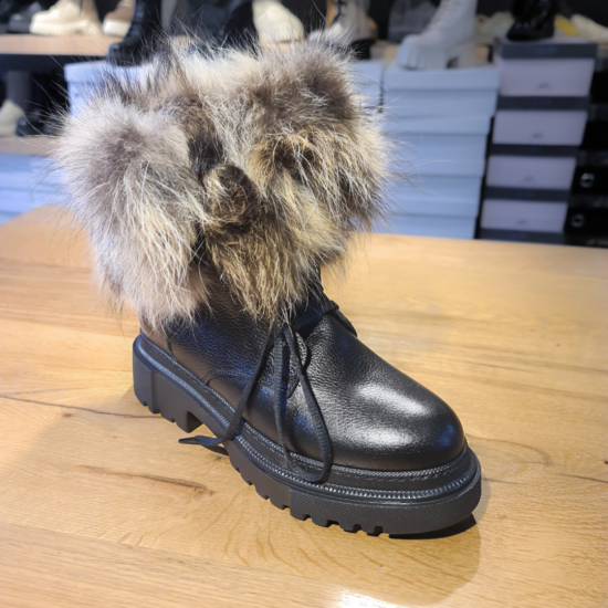 Alternative view of Боти с пух ARMADA естествена кожа с естествен косъм 10628