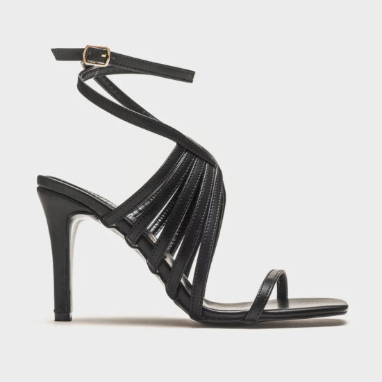 Rocco Черни сандали на висок ток /