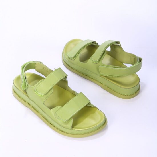 Emilio Светлозелени спортни дамски сандали с регулируеми каишки /