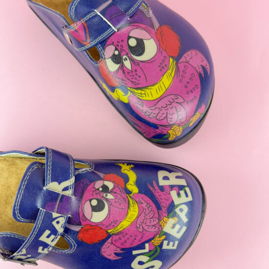 Alternative view of Ортопедични цветни чехли на платформа със стелка от естествена кожа 500002