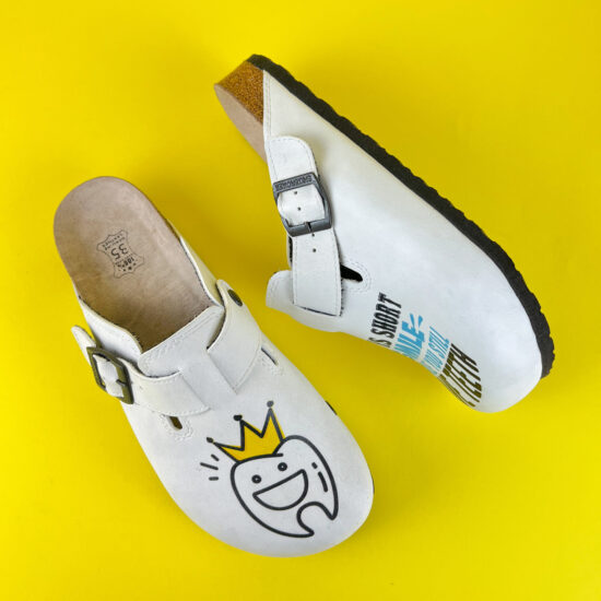 Ортопедични чехли със стелка от естествена кожа /