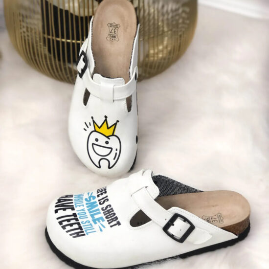 Ортопедични чехли със стелка от естествена кожа /