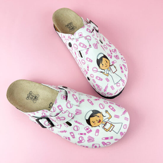 Ортопедични медицински чехли със стелка от естествена кожа /