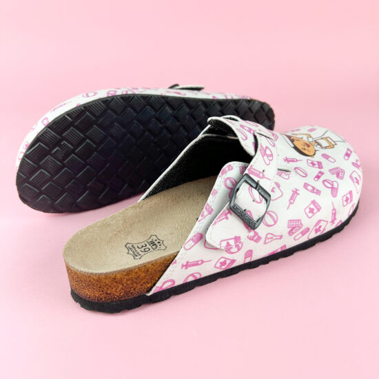 Ортопедични медицински чехли със стелка от естествена кожа /