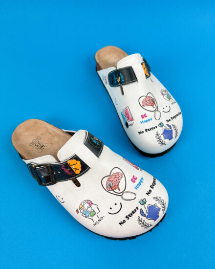 Ортопедични чехли със стелка от естествена кожа Ортопедични чехли Медицински