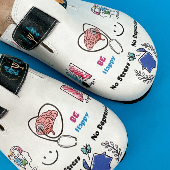 Ортопедични чехли със стелка от естествена кожа /