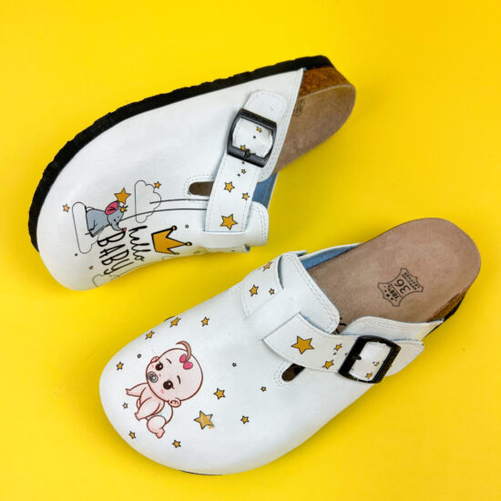 Ортопедични чехли със стелка от естествена кожа /