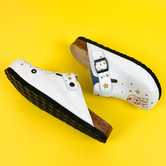 Ортопедични чехли със стелка от естествена кожа /