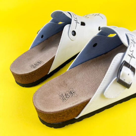 Ортопедични чехли със стелка от естествена кожа /